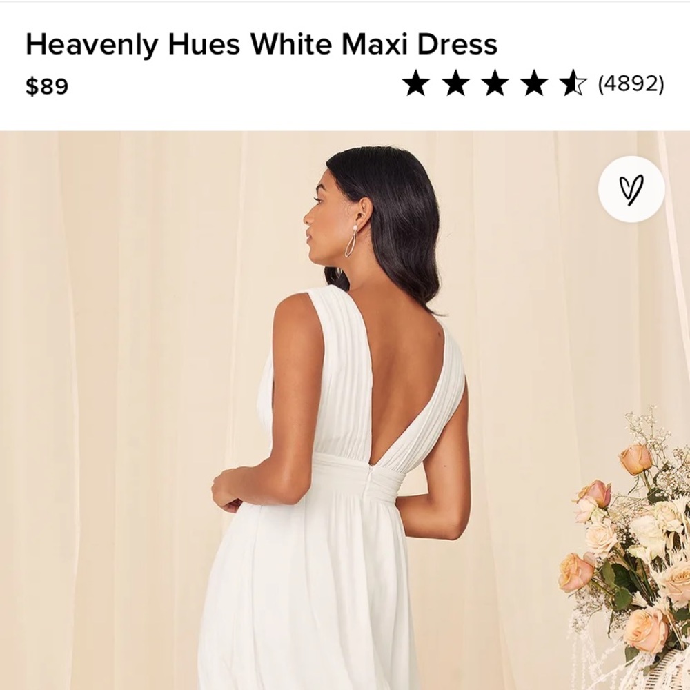 Lulus Heavenly Hues White Maxi Dress